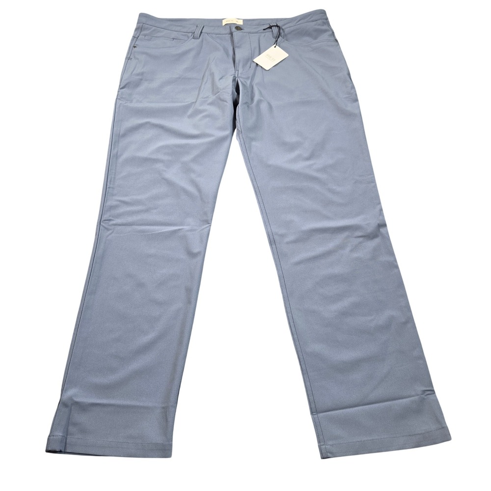 Rye 51 Voyager Techknit Pants Mens 38 Blue Gray Milo Straight Fit Performance